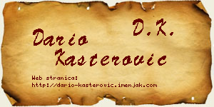 Dario Kašterović vizit kartica